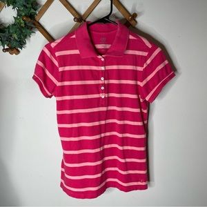Izod pink striped polo
